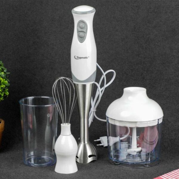 Mixeur Plongeant 4en1 TOPMATIC ESMS-250-2 250W - Blanc – Image 2