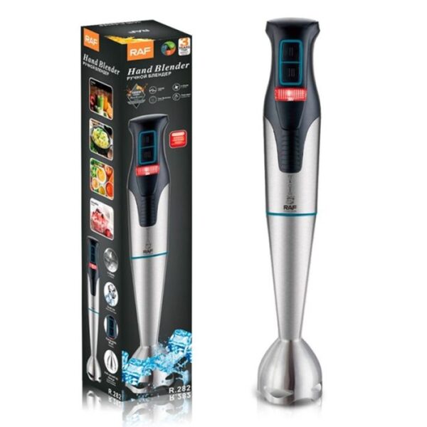 Mixeur Plongeant RAF R-282 Avec Pied En Inox 1600W - Noir