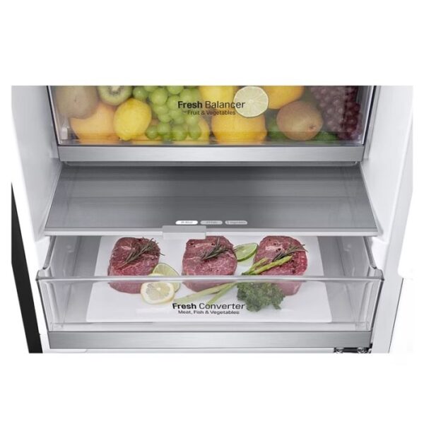 Réfrigérateur Combiné LG GR-B459NQFM 374Litres NoFrost - Noir Mat – Image 3
